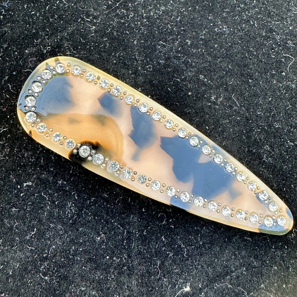 NWOT Tortoise Shell Bling Hair Clip - Picture 1 of 4